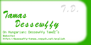 tamas dessewffy business card